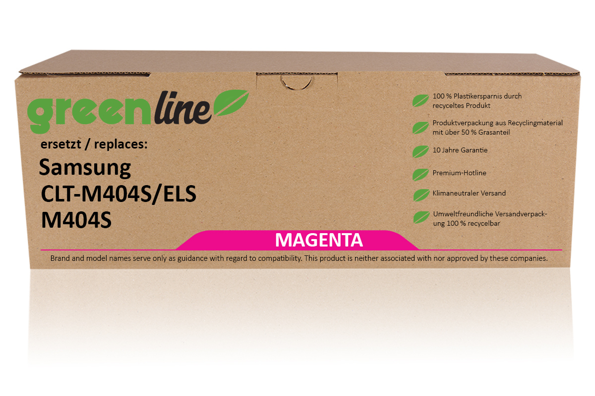 greenline ersetzt Samsung CLT-M 404 S/ELS Tonerkartusche, magenta