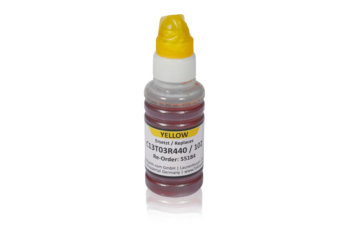 Kompatibel zu Epson C13T03R440 / 102 Tintenflasche, gelb
