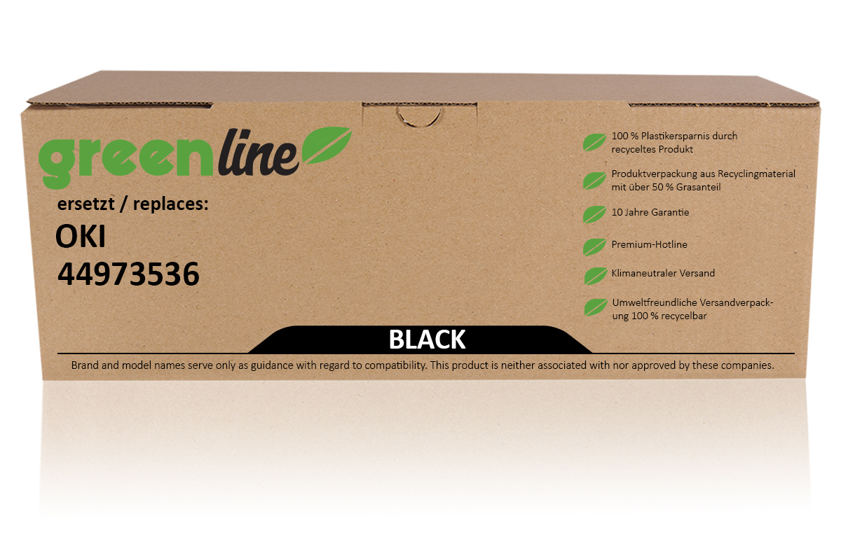 greenline ersetzt OKI 44973536 / C301 Tonerkartusche, schwarz