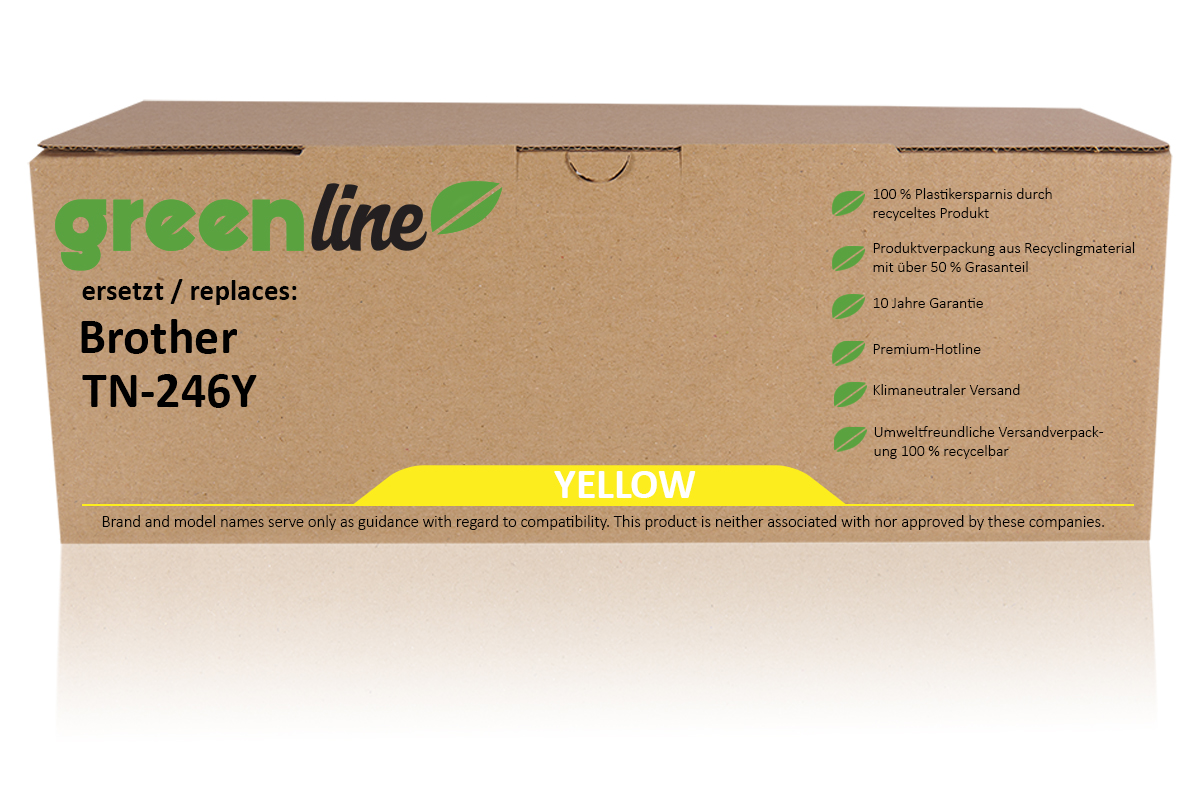 greenline ersetzt Brother TN-246 Y Tonerkartusche, gelb