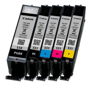 Original Canon PGI-550 / CLI-551 Tintenpatronen Multipack, Setup