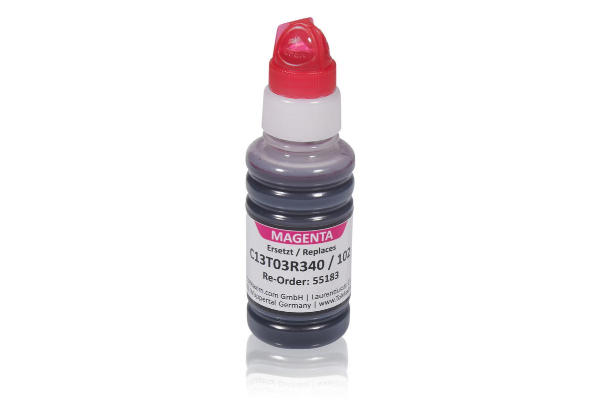 Kompatibel zu Epson C13T03R340 / 102 Tintenflasche, magenta