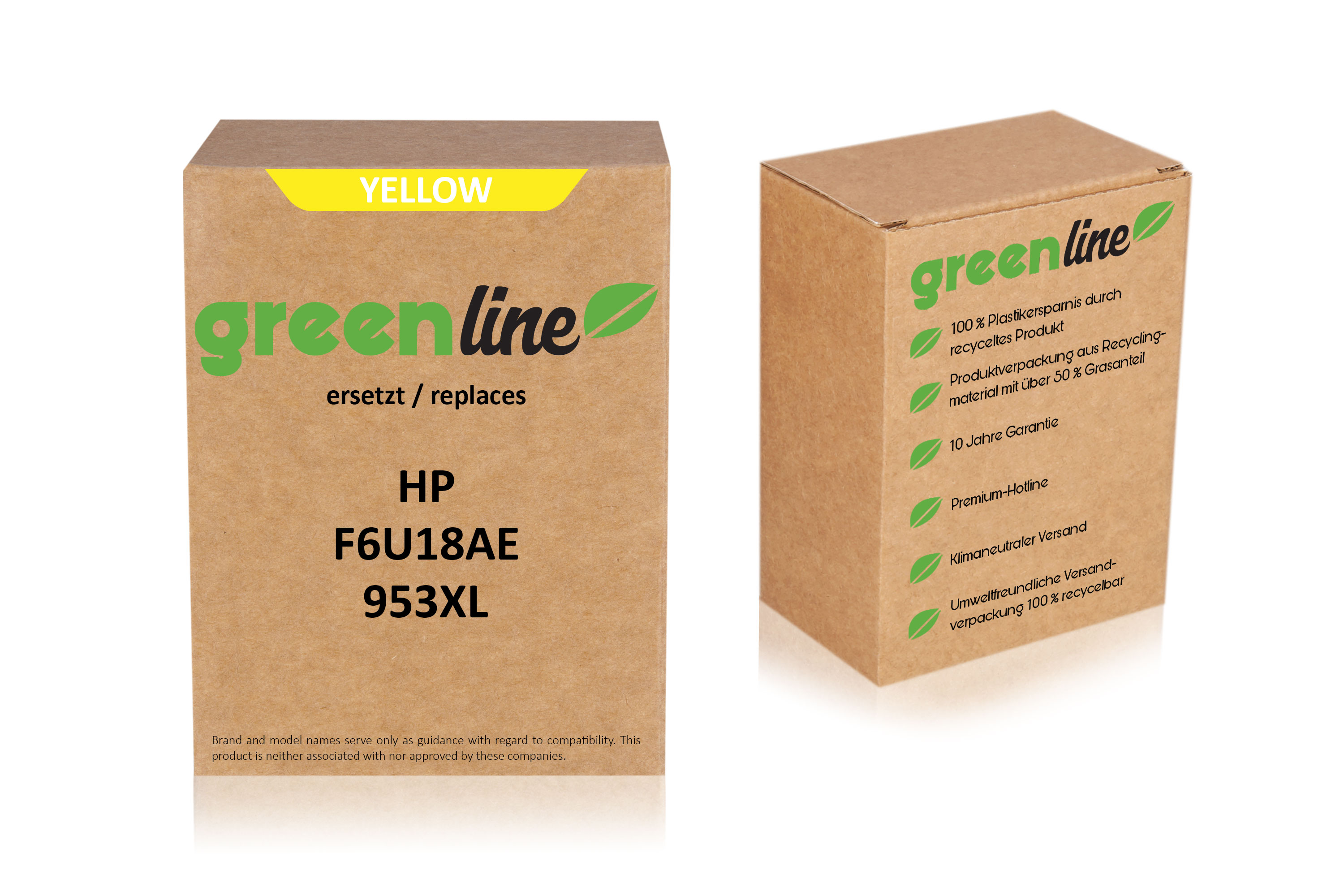 greenline ersetzt HP F6U18AE / 953XL Tintenpatrone, gelb