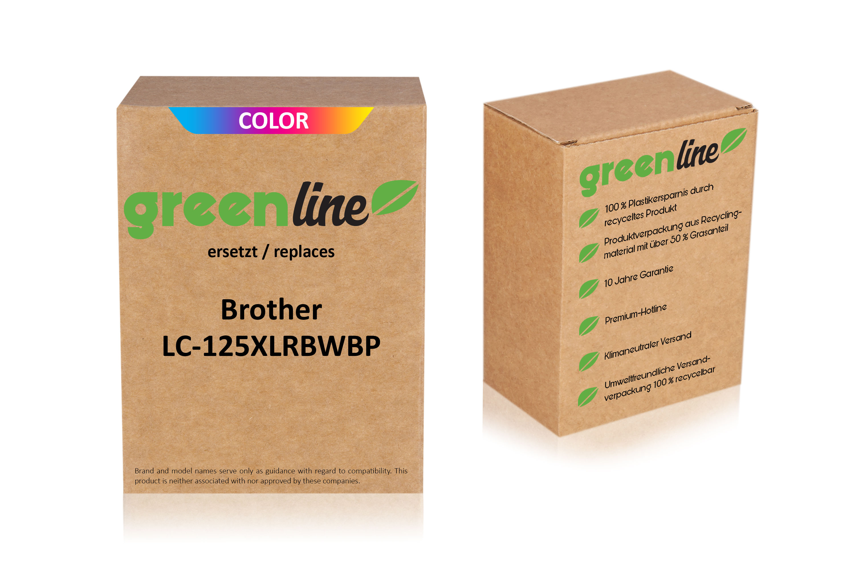 greenline ersetzt Brother LC-125 XL RBWBP Tintenpatrone, multipack