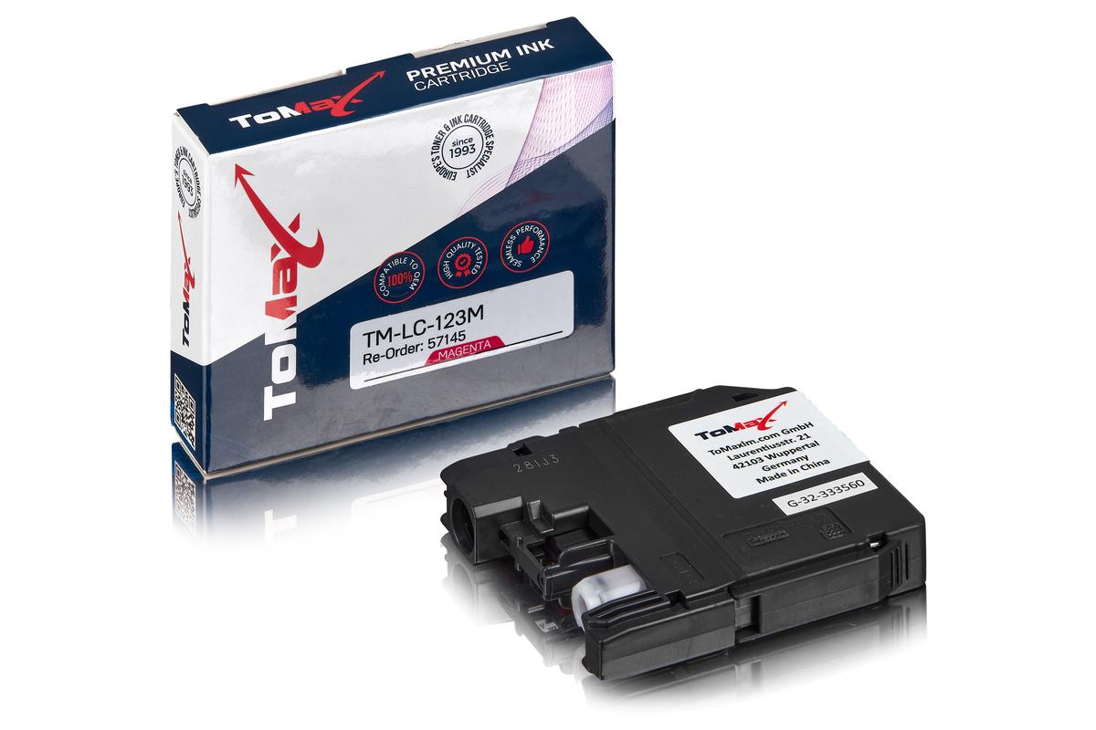 ToMax Premium ersetzt Brother LC-123M Tintenpatrone, magenta