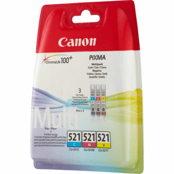 Original Canon 2934B010 / CLI521 Tintenpatrone MultiPack