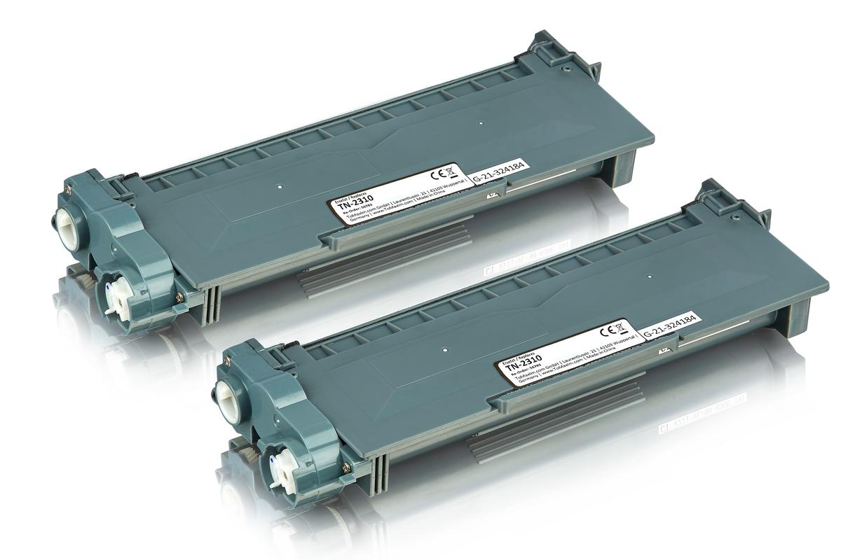 Sparset kompatibel zu Brother TN-2320 enthält 2xBK