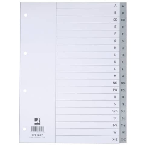 Q-CONNECT Register A-Z, A4, grau